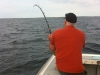 over the shoulder fishing